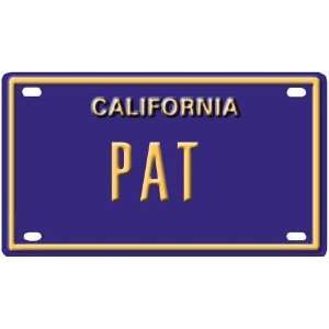  Pat Mini Personalized California License Plate 