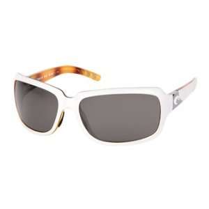 Isabella Womens Sunglasses White Frame with Grey CR39 Lens  