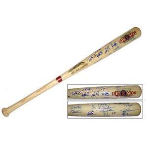 Boston Red Sox Team Signed Curse Is Reversed Commemorative Bat with 27 