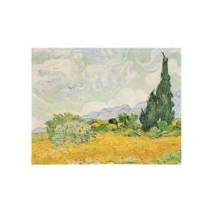   with Cypresses, c.1889 Finest LAMINATED Print Vincent Van Gogh 32x24