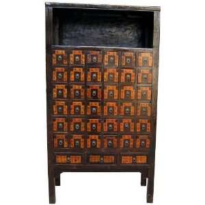com Vintage Asian Designs   80 Tall Antique Chinese Medicine Cabinet 