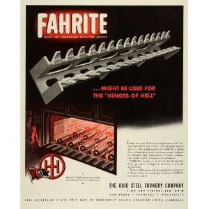   Metal Ohio Steel Foundry WWII War   Original Print Ad: Home & Kitchen