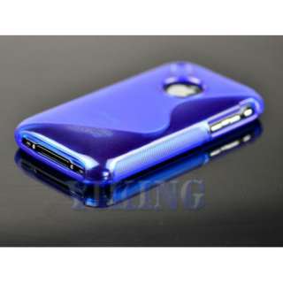 New Blue S line TPU Case Cover for Apple iPhone 3G 3Gs free postage 