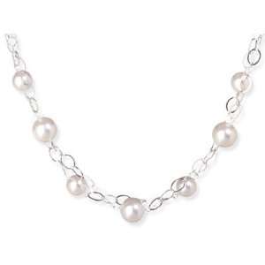   Inch Extention Double Strand White Glass Pearl Necklace   JewelryWeb