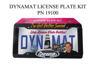 DYNAMAT Xtreme License Plate Kit 19100 NEW FREE US SHIPPING 4x10 