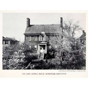   Maryland America Colonial Art   Original Halftone Print Home