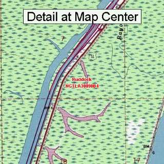  USGS Topographic Quadrangle Map   Ruddock, Louisiana 