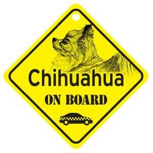  Long Hair Chihuahua On Board Dog Sign Gift: Pet Supplies