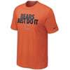 Nike NFL Just Do It T Shirt   Mens   Bears   Orange / Navy