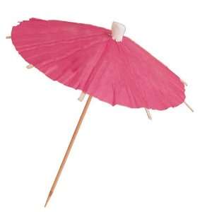  Pink Parasol Paper Picks   4 Inch 