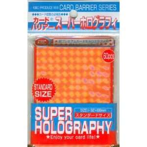    KMC Trading Card Sleeve   Orange Super Holography Toys & Games