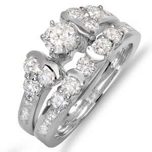  Bridal Engagement Ring Set (1.65 cttw, H I Color, I1 Clarity) Jewelry