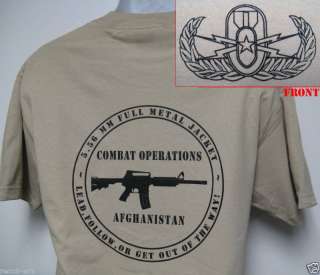 EOD T SHIRT/ MILITARY/ AFGHANISTAN COMBAT OPS T SHIRT  