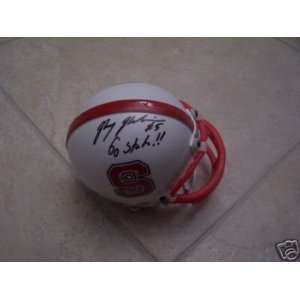 Ray Robinson N.c. State Signed Mini Helmet   Sports Memorabilia 