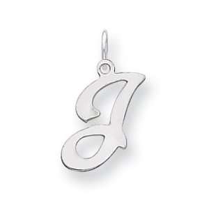    Sterling Silver Stamped Initial J Charm   JewelryWeb: Jewelry