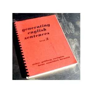  Generating English Sentences   Book 3   A Treatment of the 