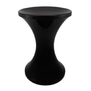   17 Inch Black Plastic Drum Stool Patio Chair Patio, Lawn & Garden