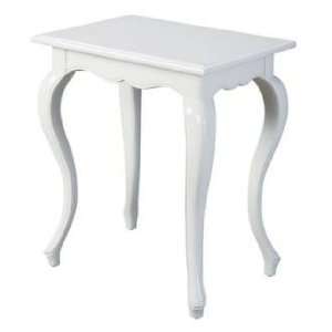  Glossy White Sculpted Accent Table: Home & Kitchen
