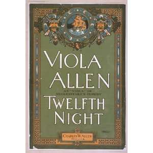  Poster Viola Allen as Viola in Shakespeares comedy, Twelfth night 
