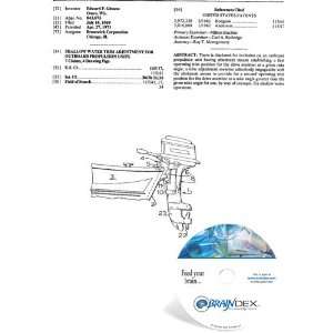   CD for SHALLOW WATER TRIM ADJUSTMENT FOR OUTBOARD PROPULSION UNITS