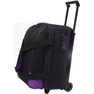  Rev Double Roller Purple/Black Bowling Bag: Sports 