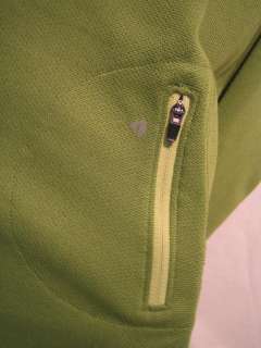 REI pullover LS top jacket   GREEN Women L audio pocket  