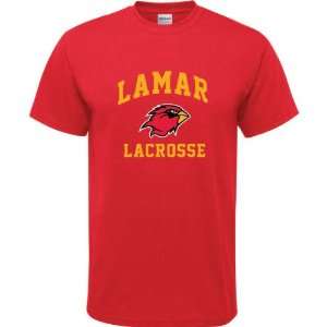  Lamar Cardinals Red Youth Lacrosse Arch T Shirt: Sports 