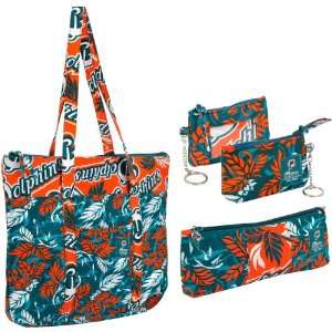   : Team Beans Miami Dolphins Fabric Bag 3 Piece Set: Sports & Outdoors