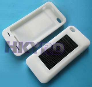 White Silicone USB Solar Battery Charger Case For IPod iPhone 3G 3GS 