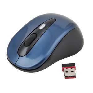   Mouse with USB Mini Receiver, Blue / Black: Computers & Accessories