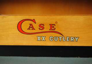 Vintage CASE XX Folding Pocket Knife STORE DISPLAY CASE   Cherry Wood 