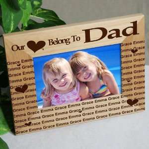   Hearts Belong To Personalized Wooden Picture Frame: Home & Kitchen