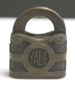 OLD SOLID BRASS PADLOCK YALE & TOWNE MFG CO NO KEY  