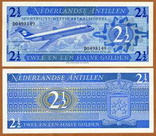 Netherlands Antilles, 2 1/2 Gulden, 1970, P 21, UNC  