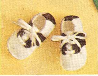 Vintage BABY Booties Soft Shoes Saddle Oxfords PATTERN  