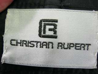 CHRISTIAN RUPERT Black Gold Animal Print Blazer Jacket  