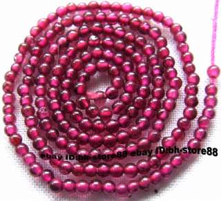 2mm Natural Red Garnet Round Small Beads 15  