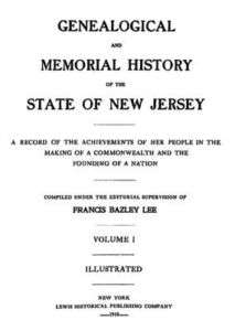 Volume 1910 Genealogy Family History of New Jersey NJ  