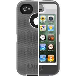   Defender Grey/White Glacier Case & Clip For iPhone 4 4G 4 S 4S  