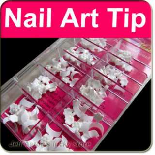   White Short french nail art wrap tips Edge Form Guide Decoration Salon