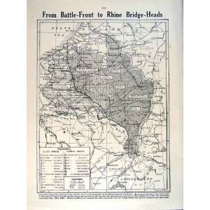    1919 WORLD WAR FRENCH SEARCHLIGHT GOAR MAP GERMANY: Home & Garden