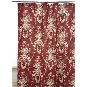  Waverly by Famous Home Fashions Country House Red Shower Curtain 