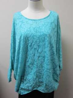 by Marc Bouwer Floral Burnout Top with Camisole M Turquoise NWOT 