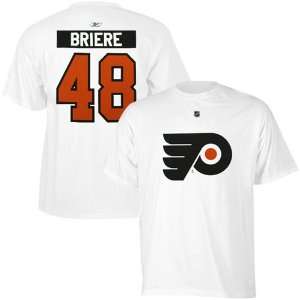   Flyers #48 Net Number T shirt   White (Large): Sports & Outdoors