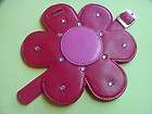   Flower red/pink Snappy Tag to make your luggage or any bag stand out