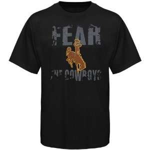  Wyoming Cowboys Black Fear The Cowboys T shirt Sports 