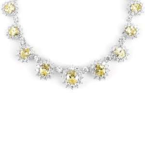    Irelyns Fancy Fake Canary Diamond Necklace Emitations Jewelry