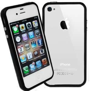  Apple iPhone 4 / 4s Bumper Case   Black Cell Phones 