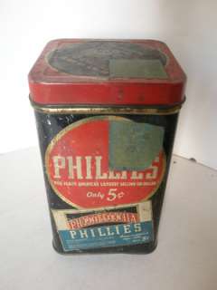 Vintage Tin Box, Phillies, American Cigars, 30s  