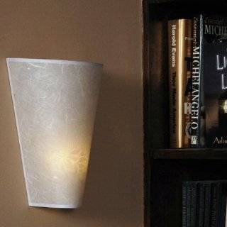   Lighting EZ8000 Battery Powered White Faux Lace LED Wall Sconce, White